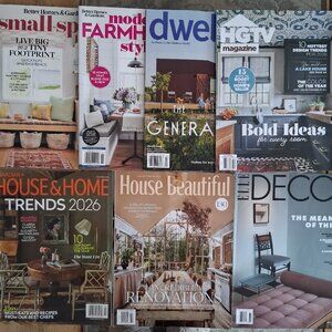 Lot of 7 Current Winter 2026 Home Decor Interior Design Magazines Ideas Inspire